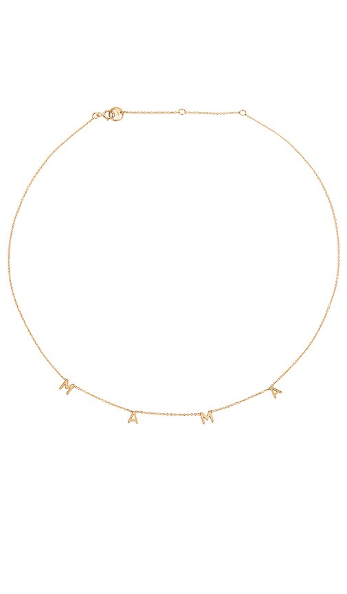 BYCHARI Mama Necklace in Yellow Gold
