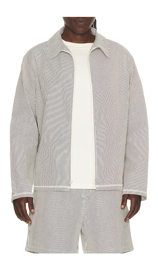 Bather Pinstripe Tour Jacket In Blue