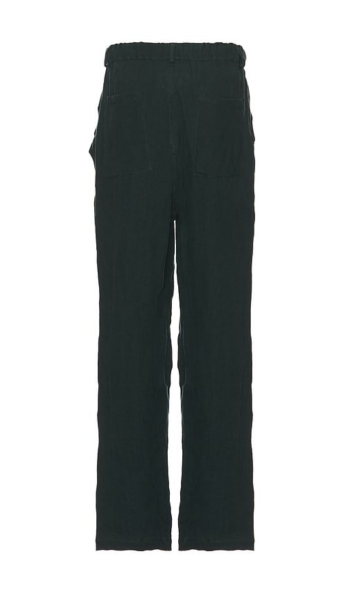 Shop Bather Tiber Linen Leisure Pant In 그린