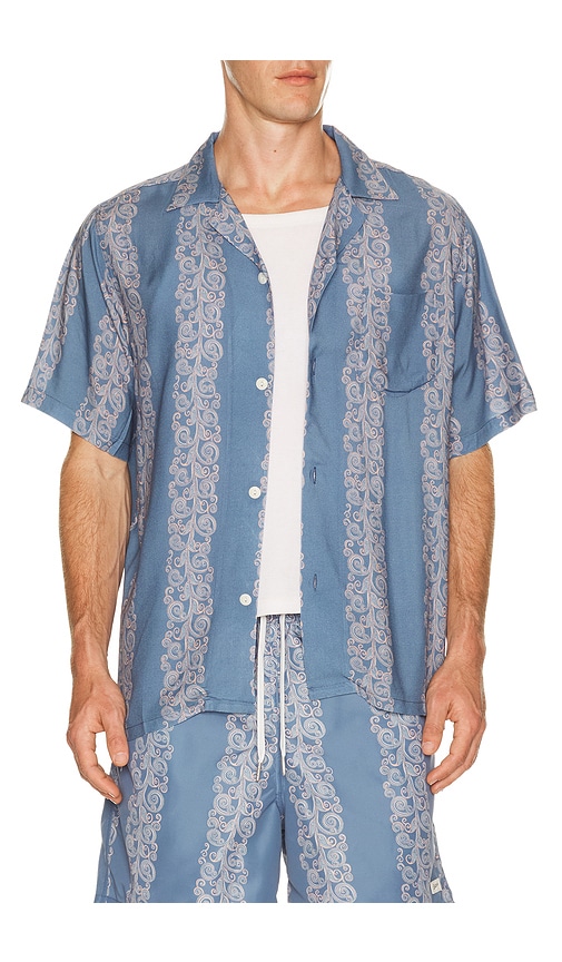 Bather Coral Fiesta Printed Camp Shirt