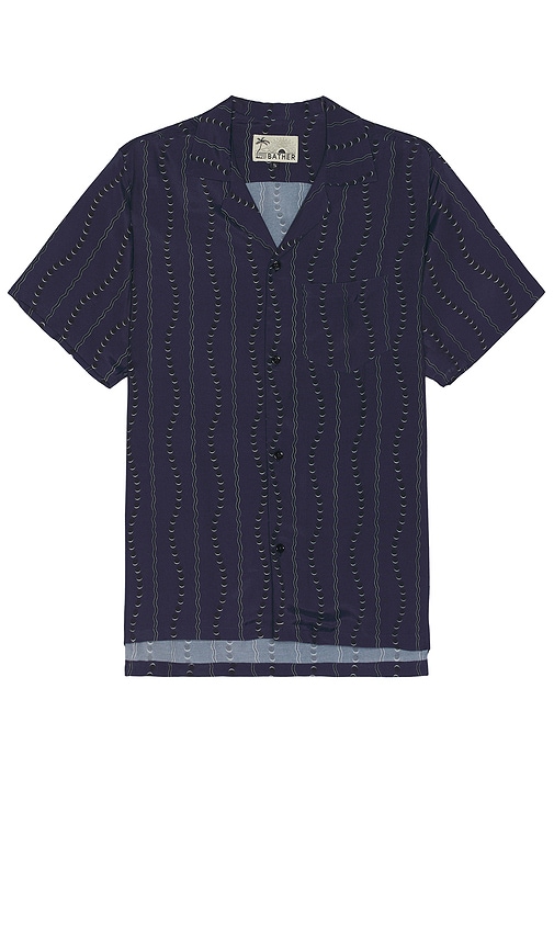 Bather Tidal Current Camp Shirt In 藏青色
