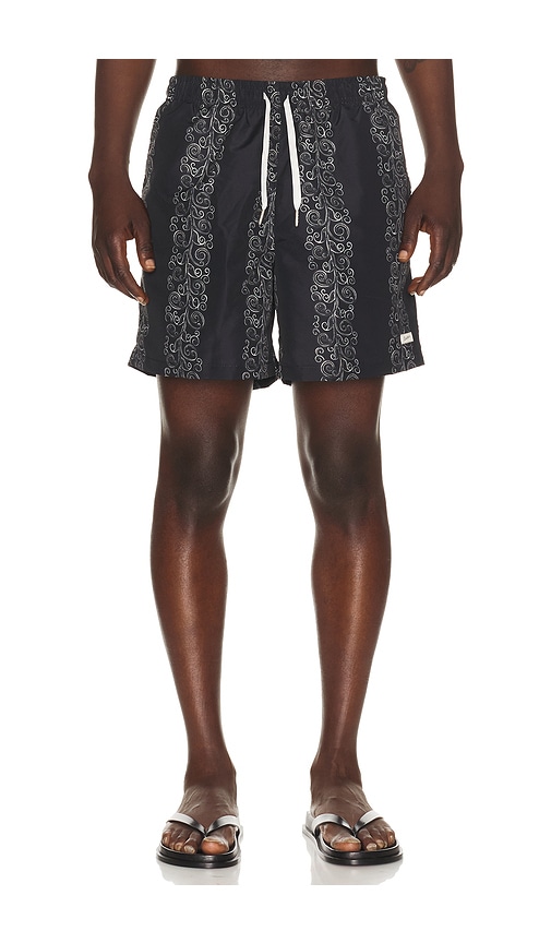 Bather Black Fiesta Printed Swim Trunk