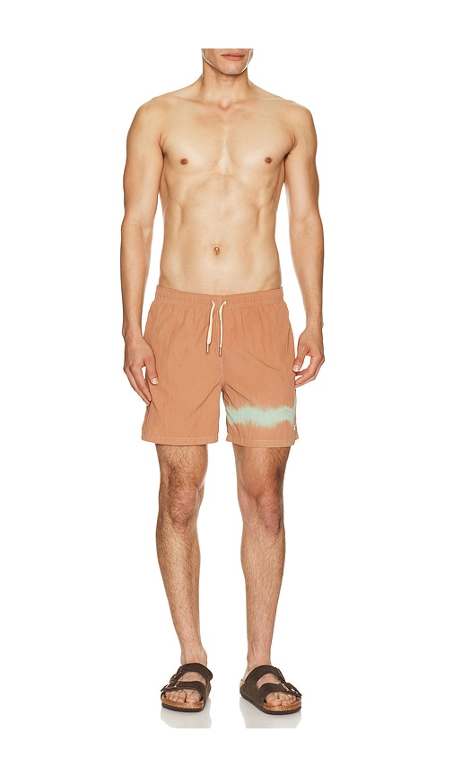  Bather Madder Blue Overdyed Swim Trunks In Multi. Size S. Also In M, L, Xl/1x. 