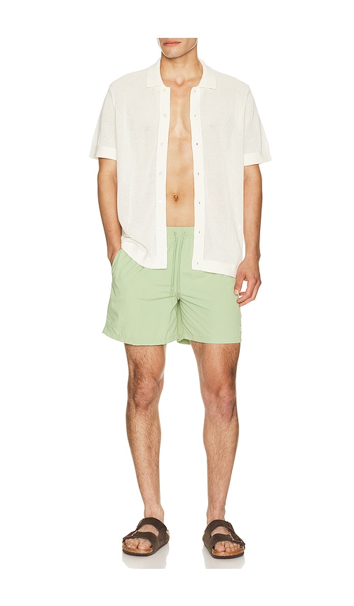  Bather Solid Moss Swim Trunks In Green. Size S. Also In M, L, Xl/1x. 
