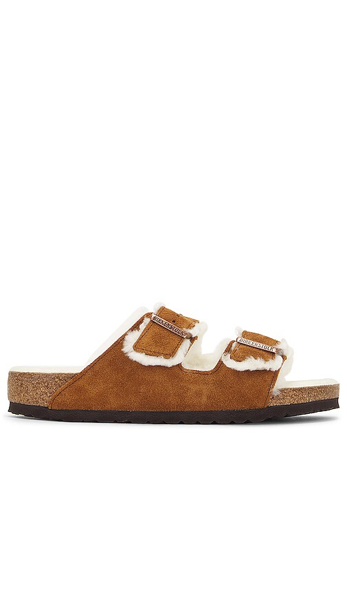 BIRKENSTOCK Arizona Shearling in Mink & Natural