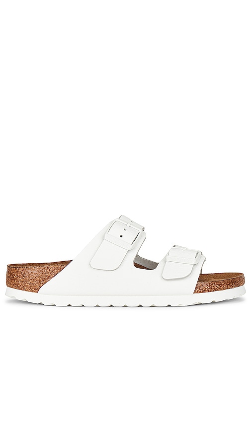 BIRKENSTOCK Arizona Soft Footbed Sandal in White Leather | REVOLVE