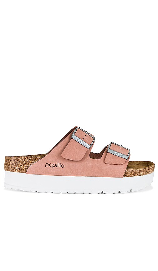BIRKENSTOCK Arizona Platform Flex Sandal in Soft Pink