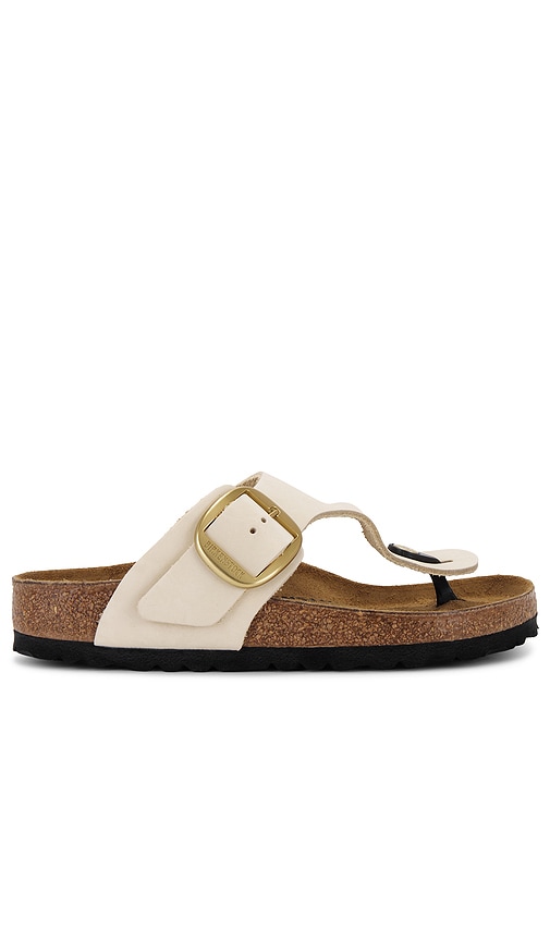 BIRKENSTOCK Gizeh Big Buckle Sandal in Ecru