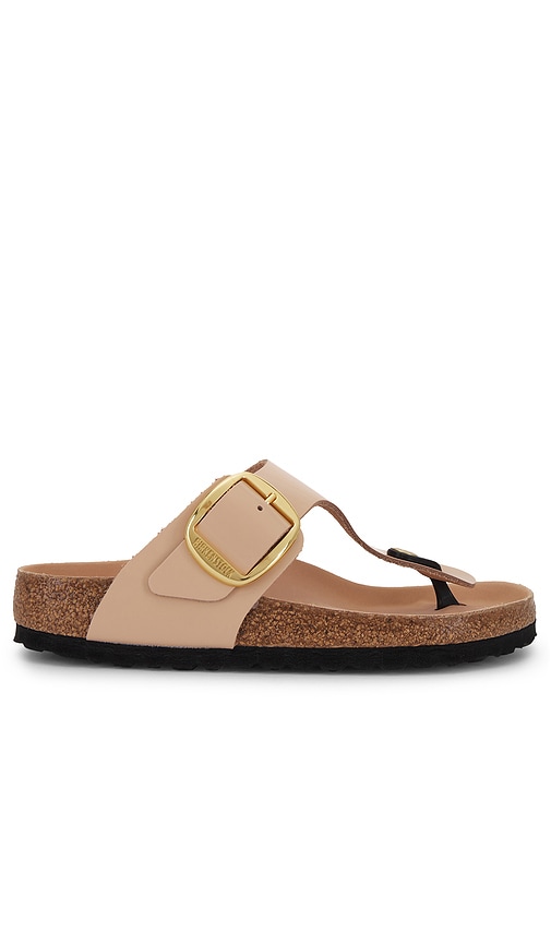 BIRKENSTOCK Gizeh Big Buckle High Shine Sandal in Nude