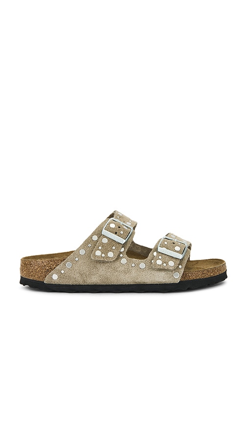 BIRKENSTOCK Arizona Rivets Sandal in Taupe 