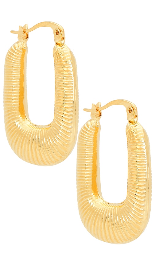 Shop Brinker & Eliza Far Out Hoops In 金色