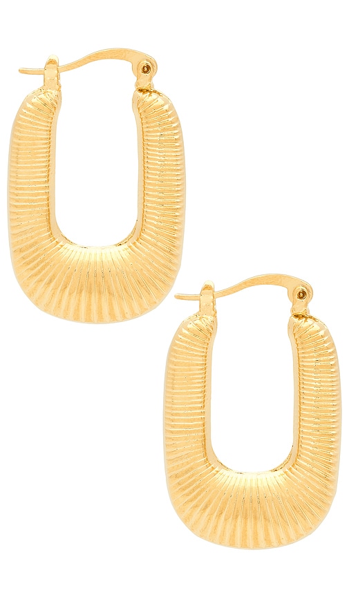 Shop Brinker & Eliza Far Out Hoops In 金色