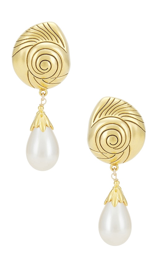 Shop Brinker & Eliza Golden Ticket Earrings In 金色