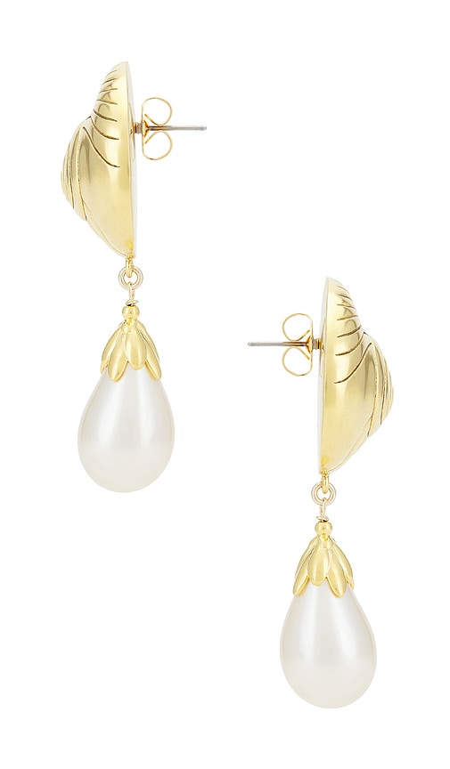 Shop Brinker & Eliza Golden Ticket Earrings In 金色