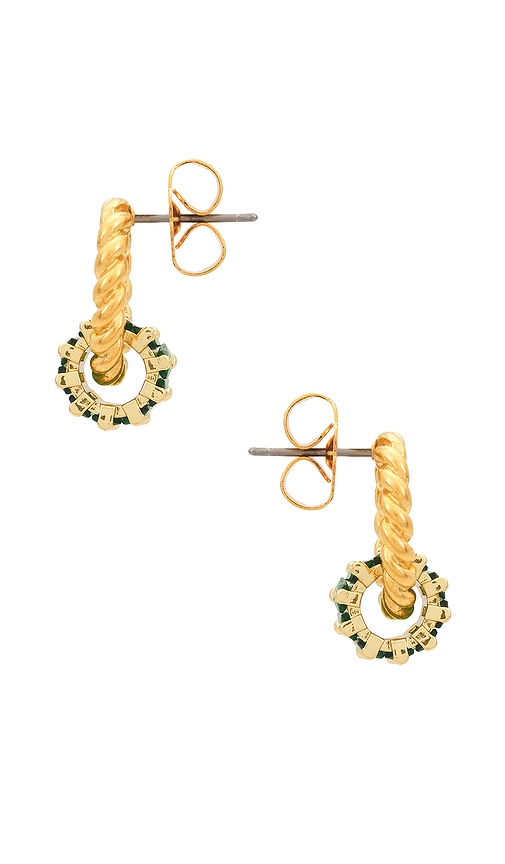 Shop Brinker & Eliza Promise Earrings In 草绿