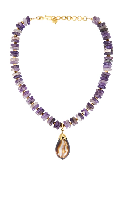 Brinker & Eliza Penelope Necklace In Purple