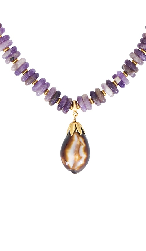 Brinker & Eliza Penelope Necklace In Purple