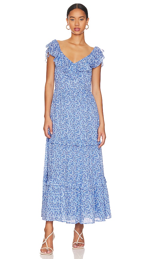Banjanan Twiggy Ruffle Tiered Maxi Dress In Vista