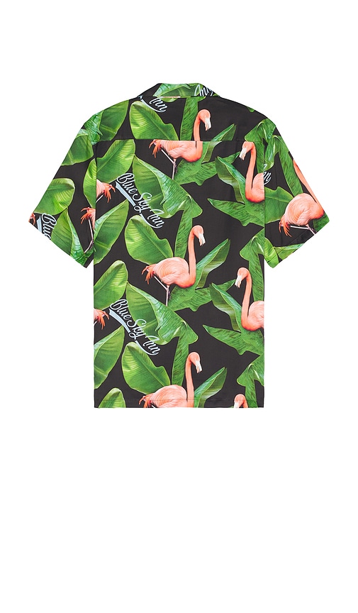 Shop Blue Sky Inn Flamingo Shirt In Black