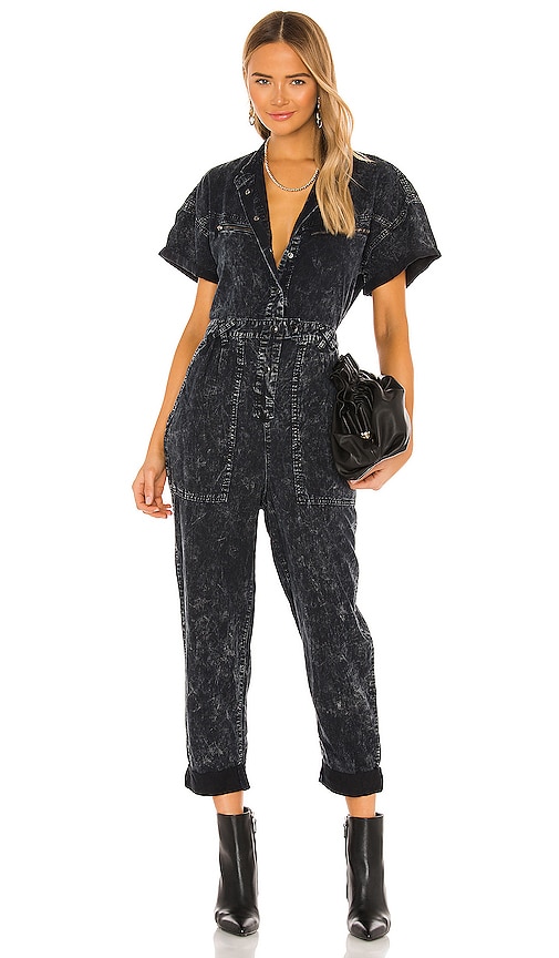 acid wash jumpsuit