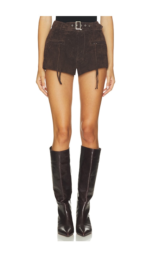 Faux Suede Hot Shorts by BLANKNYC in Iced Chocolate
