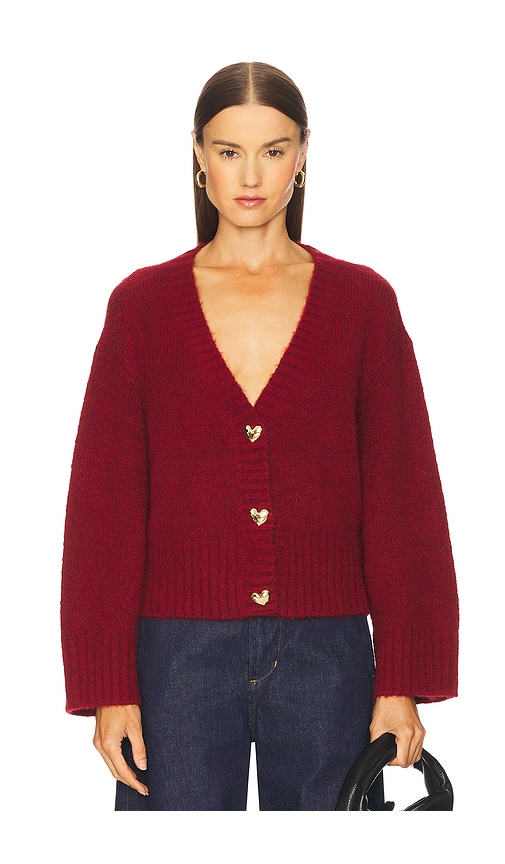 Blanknyc Cropped Cardigan In Burgundy