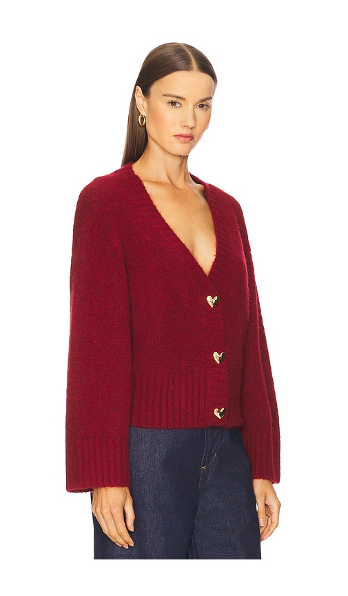 Blanknyc Cropped Cardigan In Burgundy