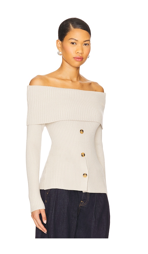 Blanknyc Off The Shoulder Sweater Top In White