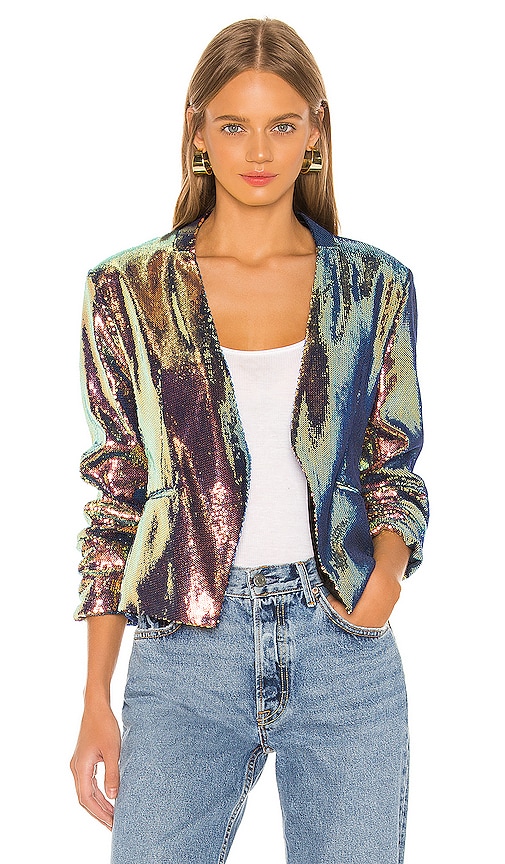 BLANKNYC Collarless Blazer in Cosmic Charge