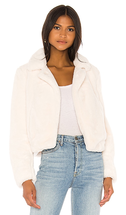 cream fur jacket