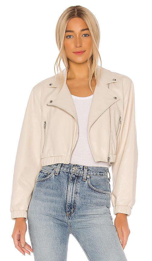 BLANKNYC Dropped Shoulder Cropped Vegan Leather Moto Hybrid Jacket in ...