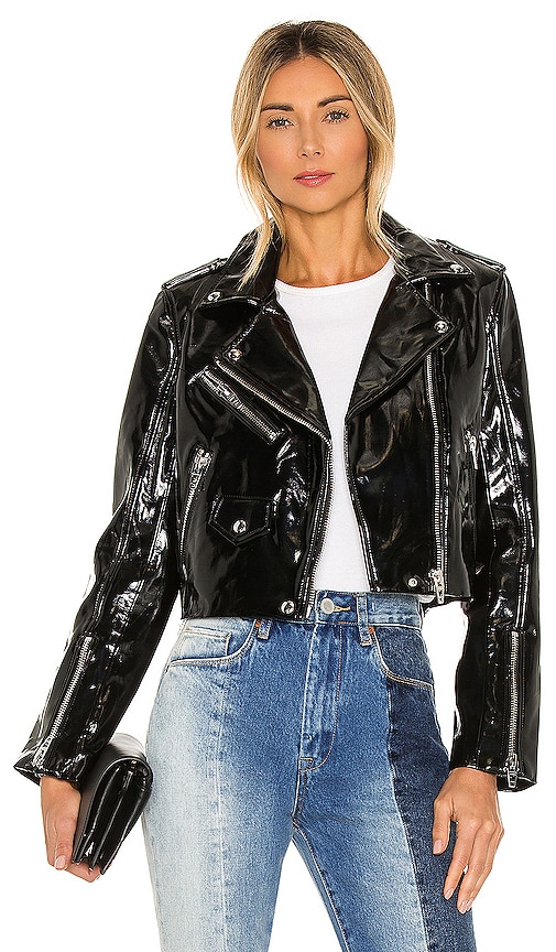 BLANKNYC Faux Patent Moto Jacket in Chaser | REVOLVE