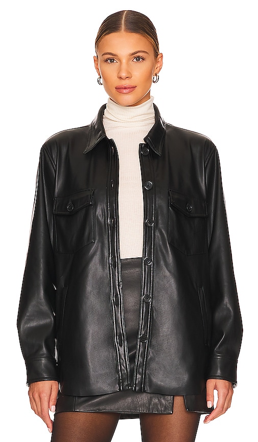 BLANKNYC Vegan Leather Shacket in Suspicious Mind