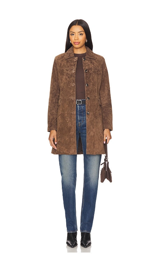 Long Jacket in Chocolate. - size L (also in M, S, XS) - BLANKNYC - Modalova
