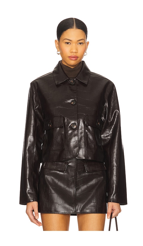 Blanknyc Faux Leather Jacket In Burgundy