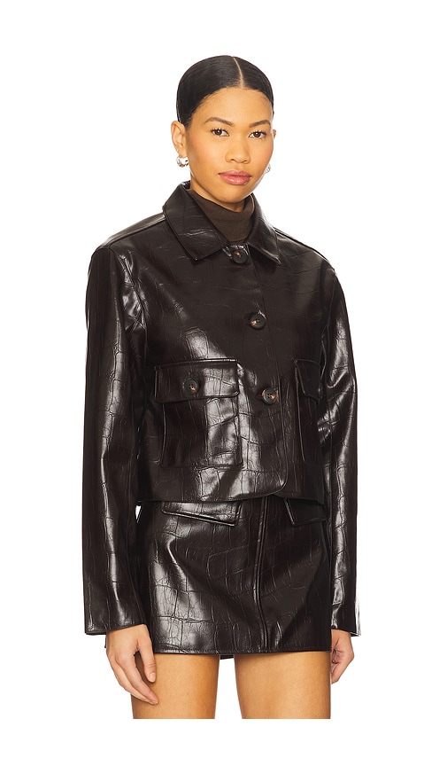 Blanknyc Faux Leather Jacket In Burgundy