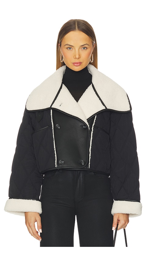 Cropped Faux Leather Jacket