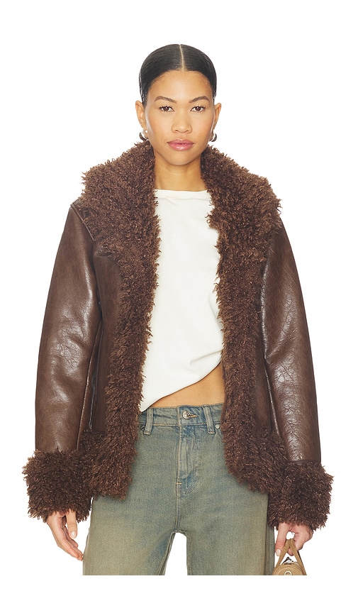 Blanknyc Leather Coat In Brown