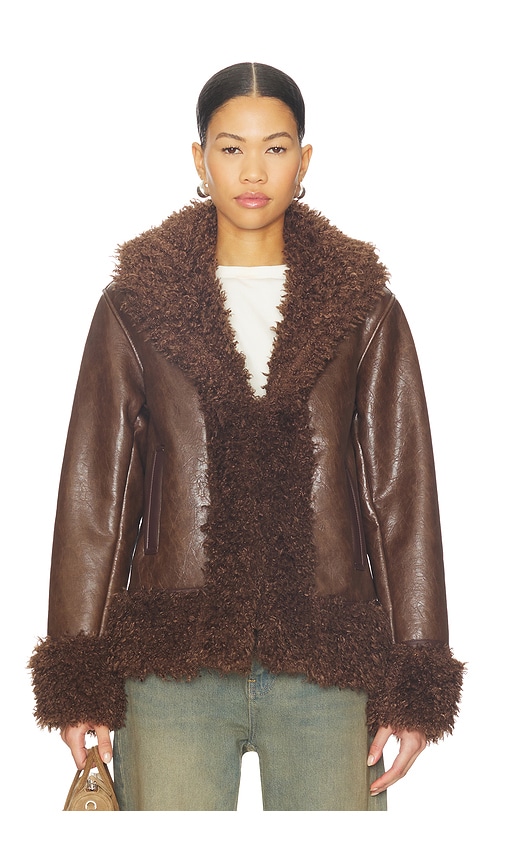 Blanknyc Leather Coat In Brown