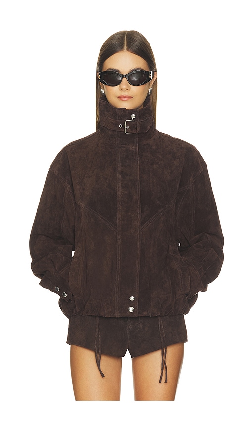 Faux Suede Jacket by BLANKNYC in Iced Chocolate