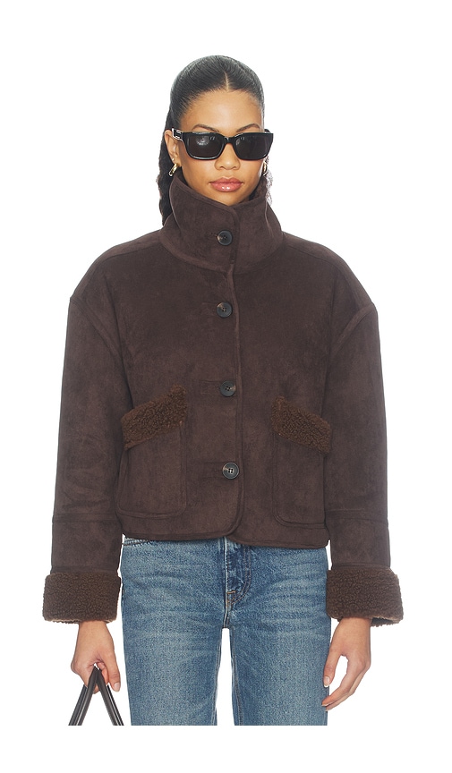 BLANKNYC Faux Suede Jacket in Brown. - size L (also in M, S, XS)