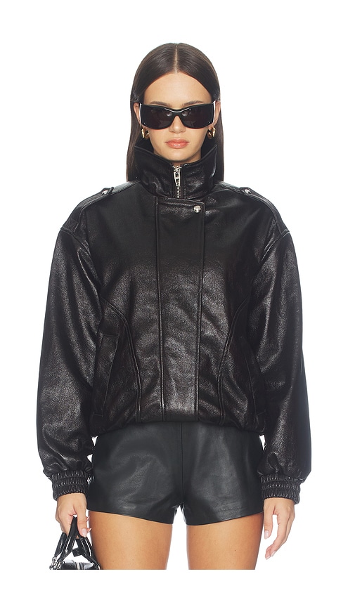 Faux Leather Jacket by BLANKNYC in Hot Brew