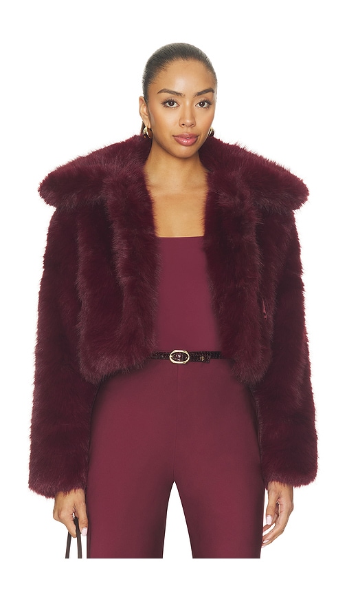 Faux Fur Jacket by BLANKNYC in Wine Tasting