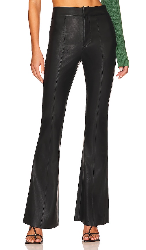 Faux Leather Bell Bottoms, Leather Flared Pants, Faux Leather Flares
