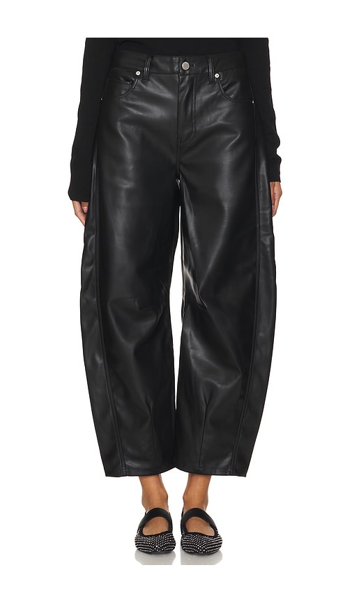 Shop Blanknyc Barrel Leg Faux Leather Pant In Ë¸ë