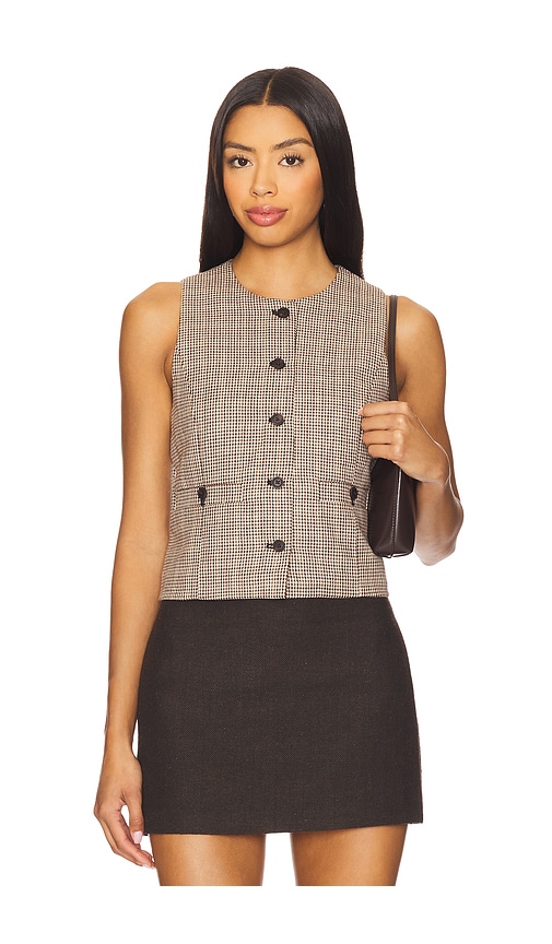 Plaid Vest in Tan. - size L (also in M, S, XS) - BLANKNYC - Modalova