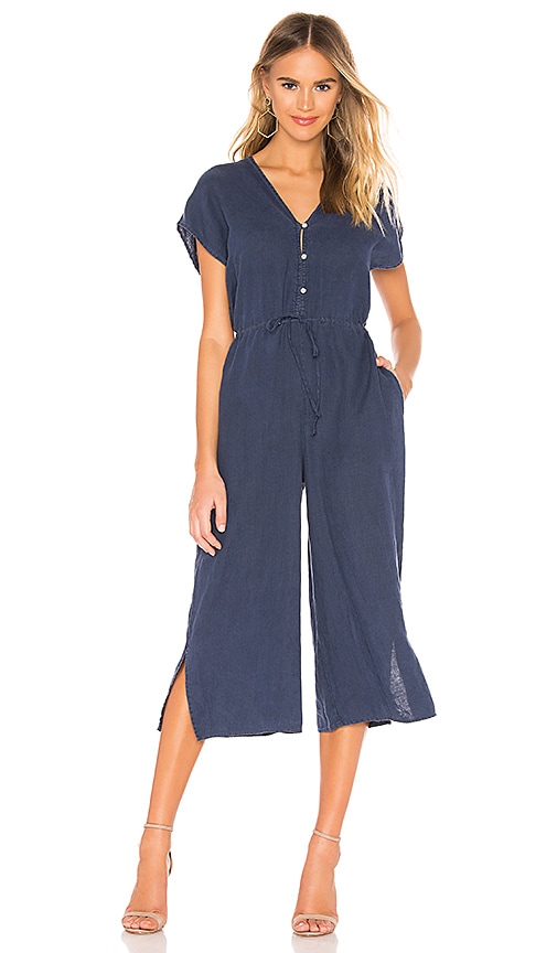 Capsleeve V Neck Jumpsuit