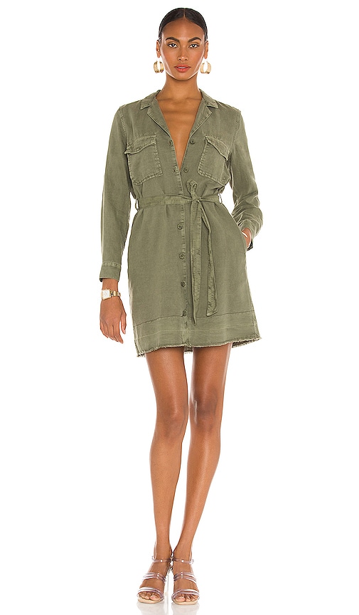 Bella Dahl Utility Shirt Dress in Basil REVOLVE