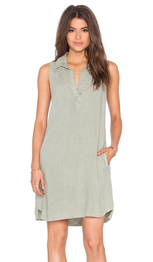 Bella Dahl Sleeveless A Line Dress in Safari Green REVOLVE