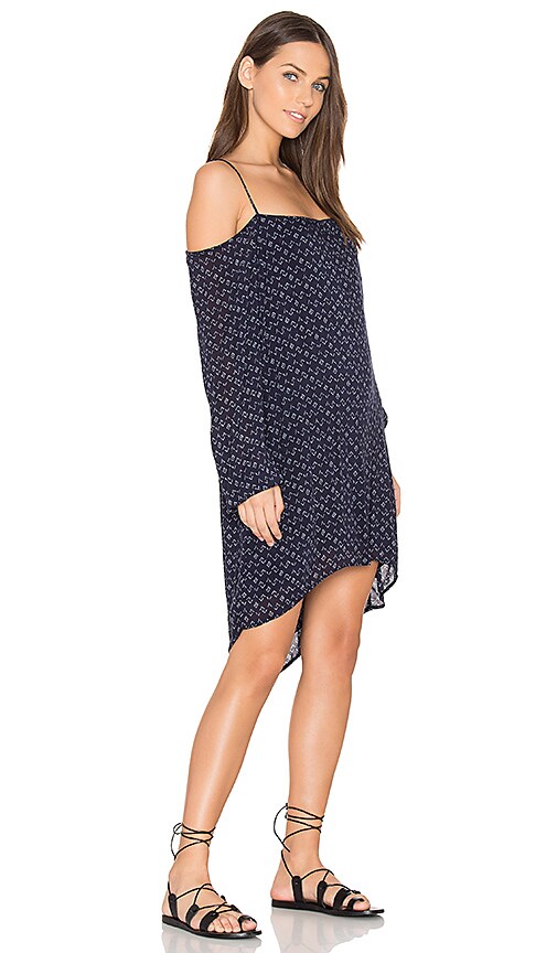 Bella Dahl Cold Shoulder Swing Dress in True Navy REVOLVE